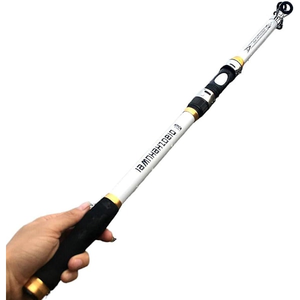 2.1/2 m Travel Spinning Fishing Pole Telescopic Rod for Reel - Saltwater/Freshwater