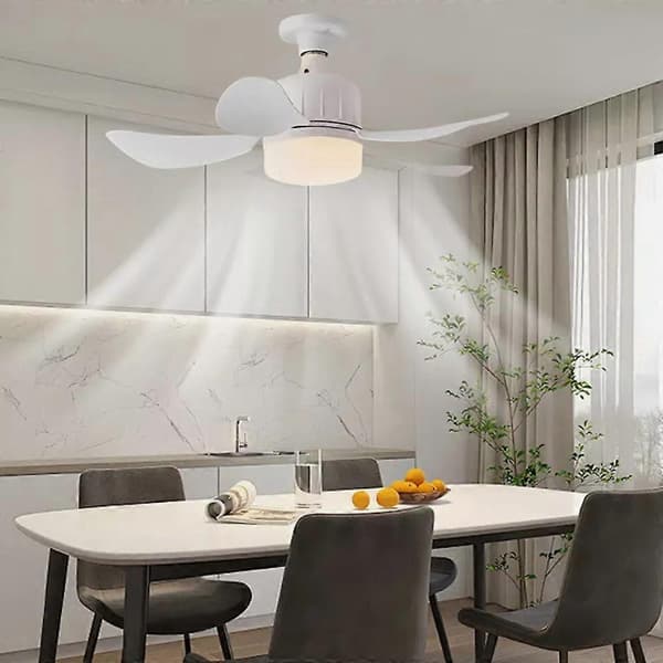 Moderne LED Loftventilator med Lys Dæmpbar E27 Soveværelse Stue Ventilator Lampe