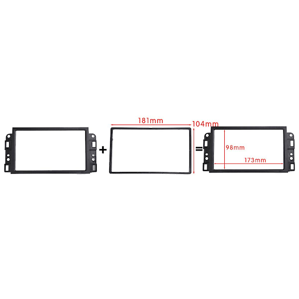 2Din Bilradio Fascia CD DVD Lyd Dashbord Panel Ramme for Captiva / / Gentra / AVEO