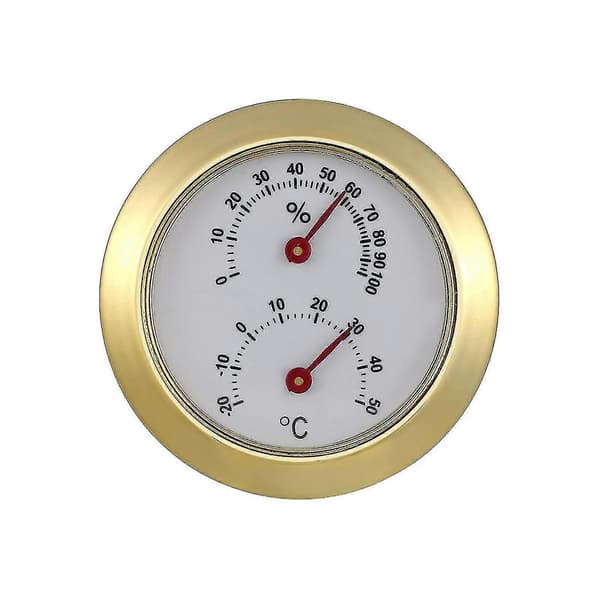 Mini Rund Digital Hygrometer Termometer Temperatur Luftfugtighedsmåler Måler