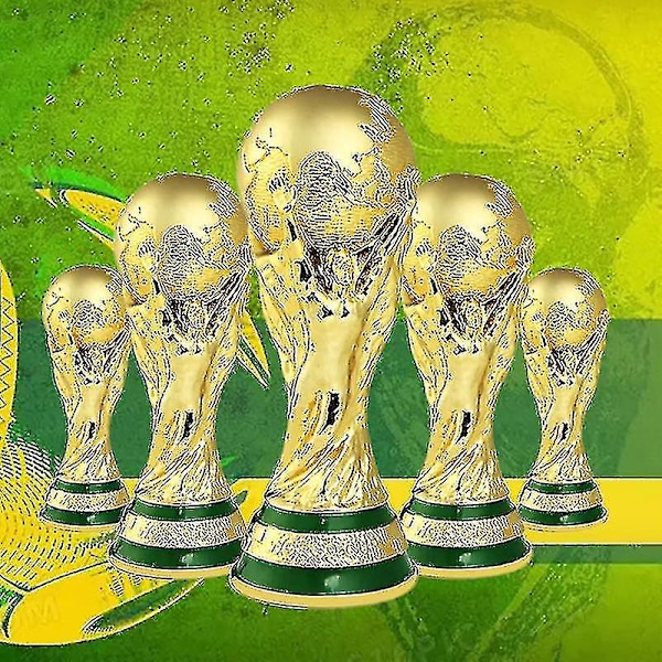 2022 VM-fotbollspokal Resin Replica Trophy Modell Fotbollsfan Souvenir Present 13cm