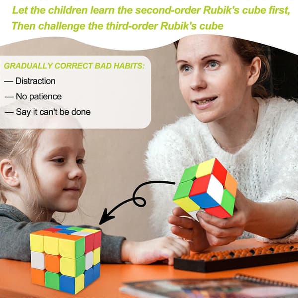 Magic Cube 3x3x3 + 2x2x2, Farvet Cube Magisk Cube, Magic Cube til Begyndere og Avancerede Brugere