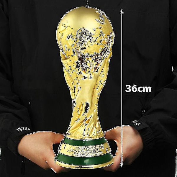 2022 VM Fodboldtrofæ Harpiks Replica Trofæ Model Fodbold Fan Souvenir Gave 13cm