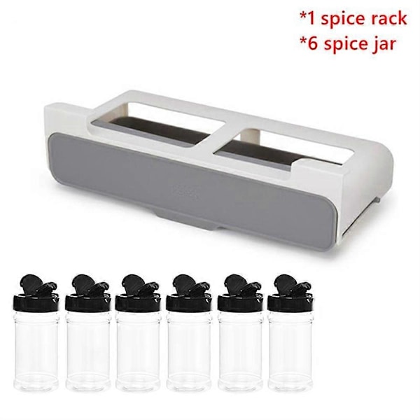 SpiceCaddy Kryddorganisatör, Kryddställ för Skåp organizer and 6 bottles