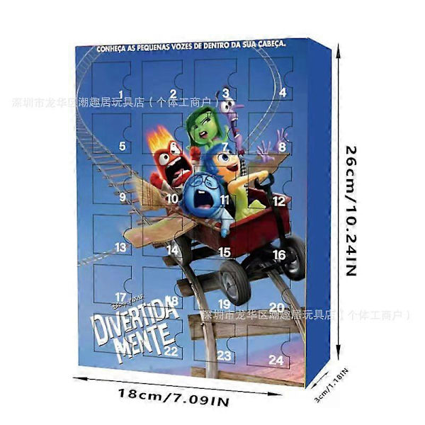 2025 Julekalender Inside Out 2 Adventskalender Overraskelse Blind Box Tegneserie Anime Figur Legetøjs Sæt c