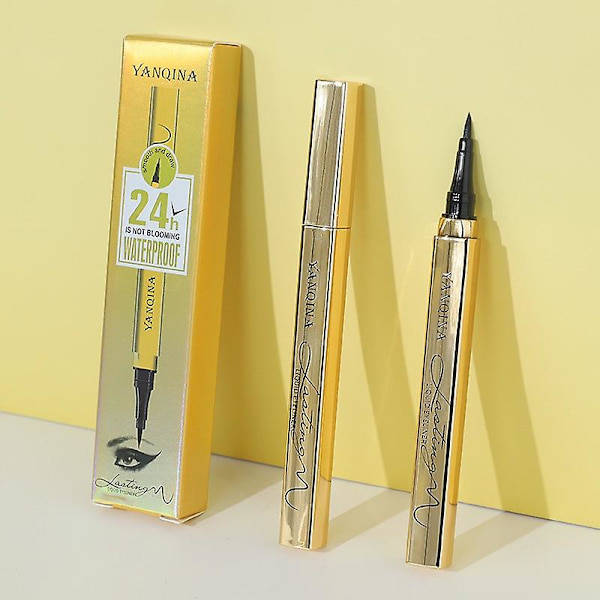 Pieni kultaputkinen eyeliner-kynä syville silmille - Nopeasti kuivuva nestemäinen eyeliner-kynä kauneusmeikki FLY0857