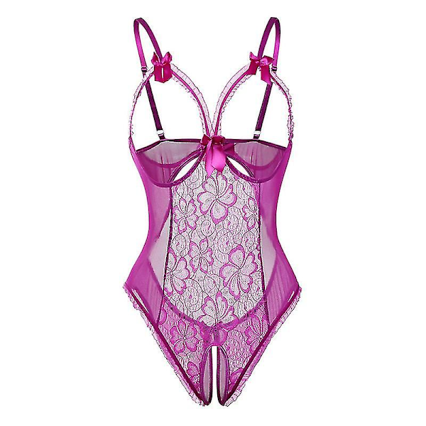 Sexig Siamese Lace Öppen Kvinnlig Sexig Lingerie - Ya purple 3xl