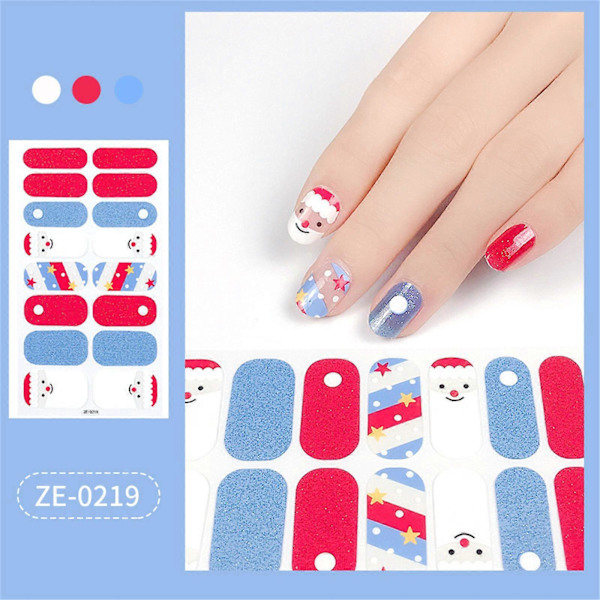 16-pack Nagelsticker, Nagellacksdekaler, Nagelsticker, Nagelsticker, Nagelsticker för kvinnor och flickor, Dekorationer, Fest, Jul, Nagelfilmer, Glitter a