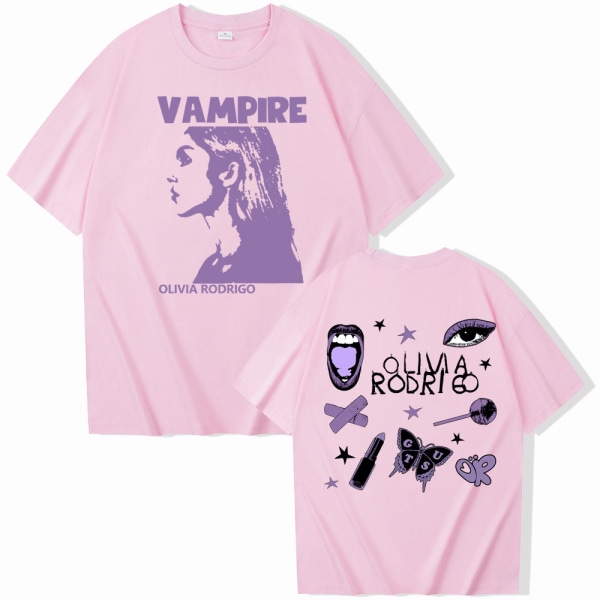 Guts Olivia Rodrigo kortärmad T-shirt för kvinnor pink XXL