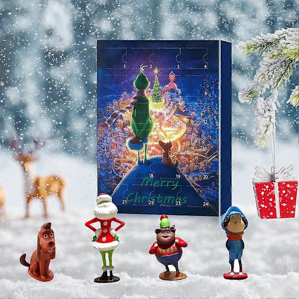 Adventskalender 24 Dager Juleferie Adventskalender Hjem BlindBox Gaver Kalender Dekor Rom Skrivebord Adventskalender Dekorasjonstilbehør style f