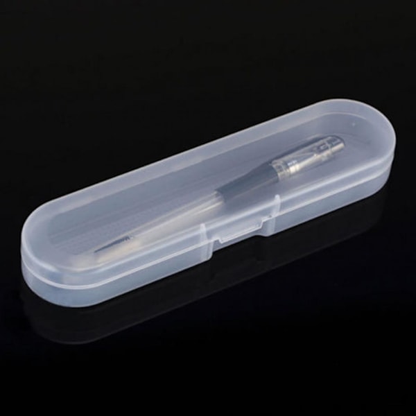 Plastförvaringslåda med lock, transparent, lång, för samlingar