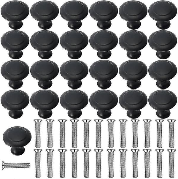 25 stk. Skabshåndtag Knapper til Badeværelse, Skabe, Kommode Døre, Møbler (30mm)
