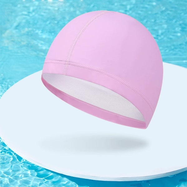 Barnes badehette vanntett PU-belegg tegneserie dyr søte gutter og jenter klemmer ikke hodet pink pure color