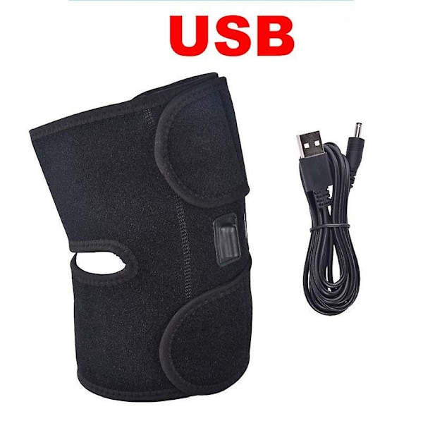 Värmeplatta för knä med magnetisk terapi, knämassagerare, vibrator, uppvärmd knäskydd, stöd för leder, fysioterapi för artros, smärtlindring, armbåge, ben