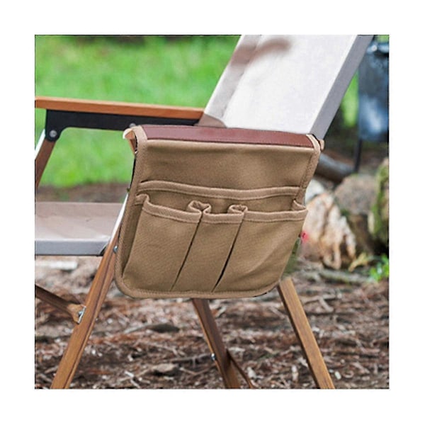 Armlenestoragepose Canvas Oppbevaringspose Utendørs Camping Piknik Fiskepose Sidepose B