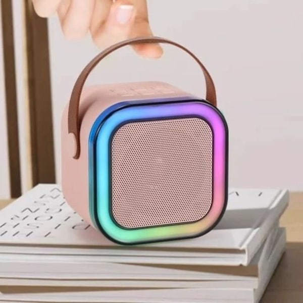 K12 Bluetooth-høyttaler med integrert mikrofon for utendørs live og hjemme-karaoke med 2 mikrofoner blue