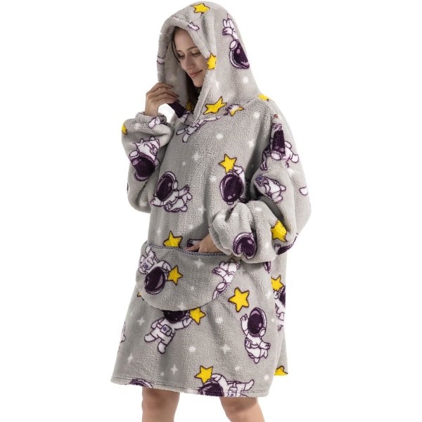 Oversized hoodiefilt för kvinnor Vuxna Oversized Wearable Hoo Astronaut