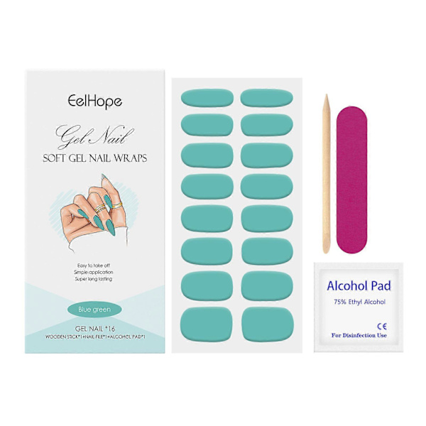 Gelnaglar Folier Självhäftande UV-härdande Nagelkonst Dekoration Nageldesign Tillbehör blue