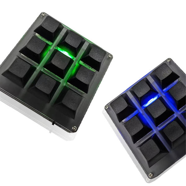 9-Tacks Trådlöst Anpassningsbart Tangentbord 2.4G USB Bluetooth -Läges Tangent Anpassning Hot-Swappable Tangenter