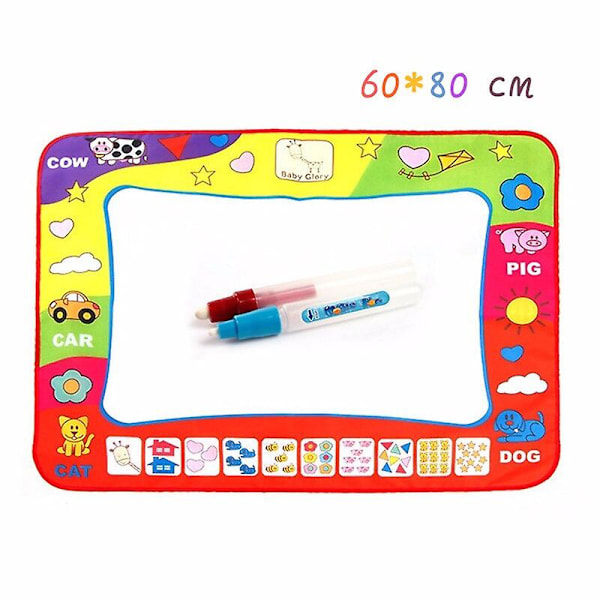 80x60cm Water Drawing Painting Writing Toys Doodle Mat Non-toxic Magic Drawing Board+2