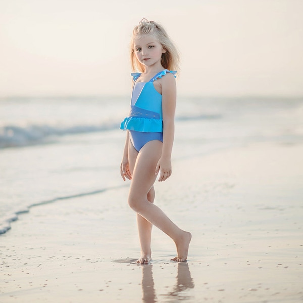 Baddräkt för flickor Beach Split Baddräkt Elsa Snövit Baddräkt Set Aisha 110cm