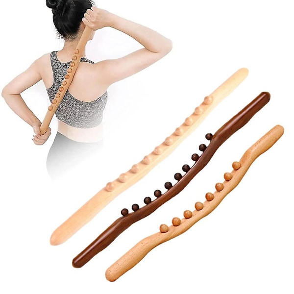 8/10 Beads Wooden Guasha Scraping Stick Massager for Shoulder Massage Tools