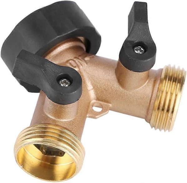 Mässing 2-vägs Y-kopplingar med adapter Mässing Vattenkran Koppling 3/4 Form För Trädgård Bevattning