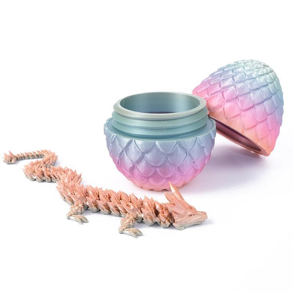3D-printet drageæg påskeæg leddelt bevægelige ornamenter legetøj håndværk candy color