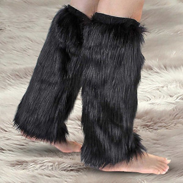 1 Pari Leg Warmers Tekokarvainen Pehmeä Polvenkorkea Paksu Seksikäs Pitää Lämpimänä Yksivärinen Syksy Talvi Naiset Saappaat Sukat Kotiin JIKAIX khaki