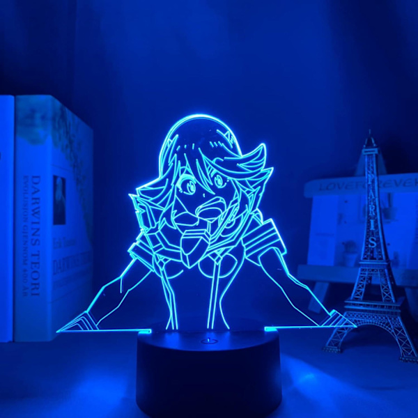 Kill Ryuko Matoi Anime LED-lampa för sovrumsinredning Manga nattlampa rum bord 3D lampa 3D optisk illusion nattlampor PXJD