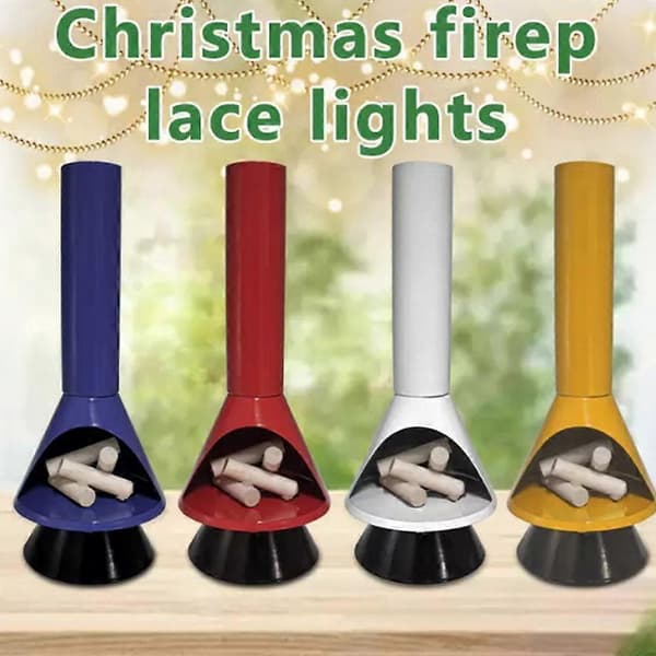 Mini Luminous Eldstad Figurin Jul Eldstad Lampa Juldekoration white