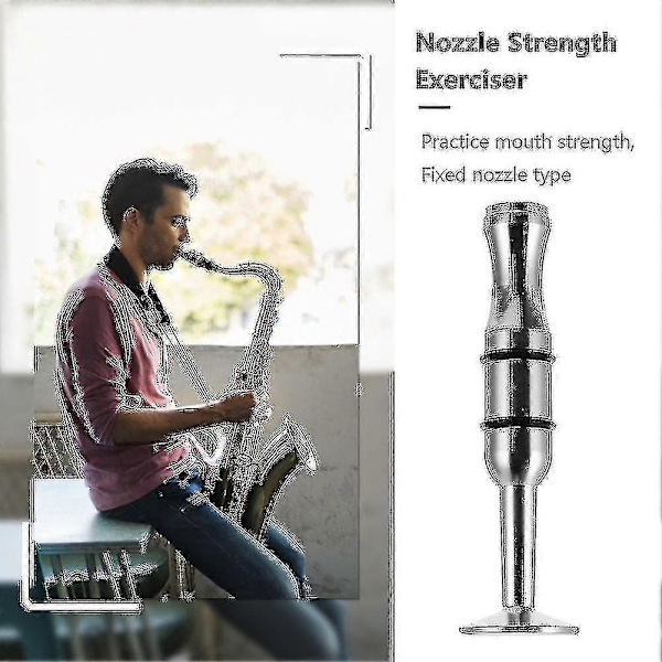 Trumpet Munstycke för Munstyrka Träning Munövning för Saxofon Horn Trombon Klarinett Övningsutrustning