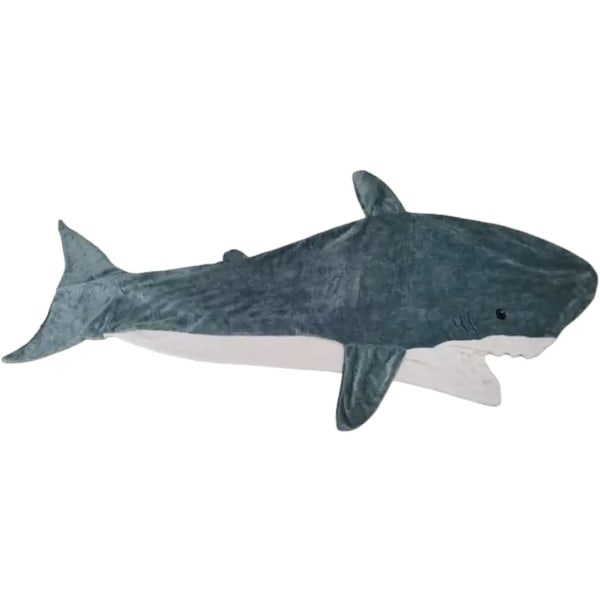 Shark Blanket Vuxen-Shark Blanket Hoodie-Shark Sovsäck Present XL