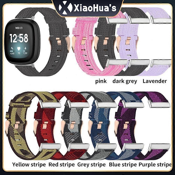 Andningsbart Armband för Fitbit Versa4 Ersättningsarmband för Smartwatch Armband Bärbart light purple