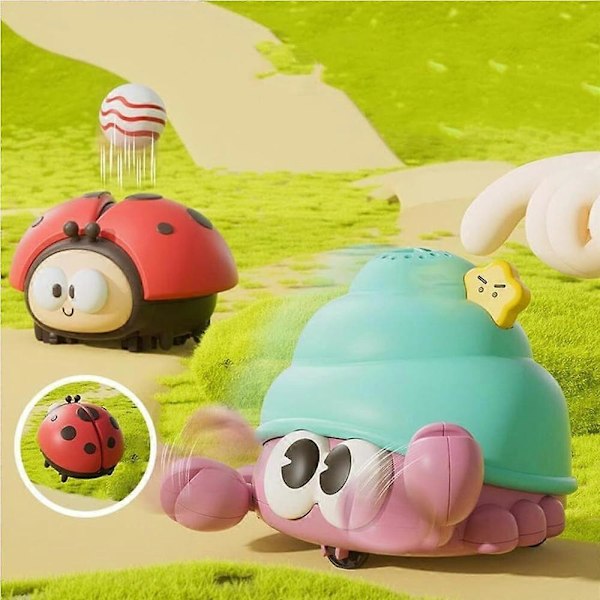 Barnens Nyckelpiga Hängande Boll Leksak Krypande Krabba Baby Koncentrationsträning ladybug red