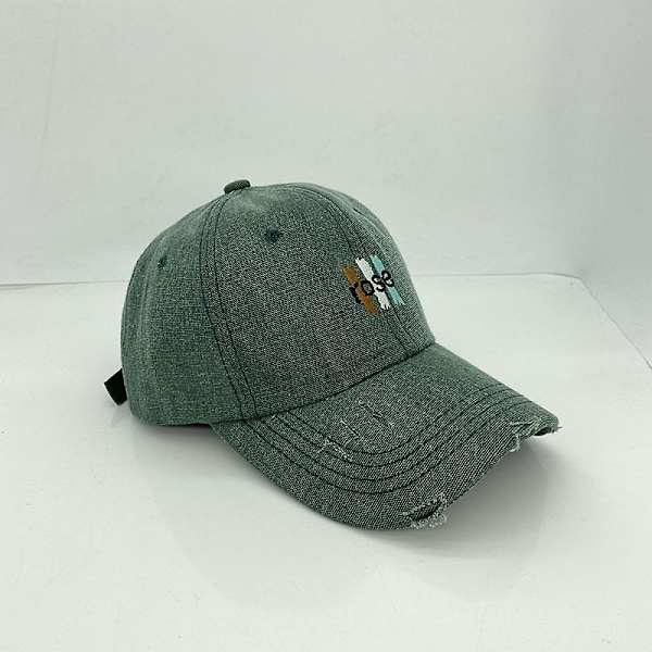 Hat Women's Big Head Circumference Summer Sunshade All-Match Casual Baseball Cap Men(Dark Green)