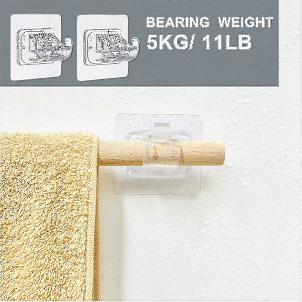 8 stycken självhäftande gardinstångsbeslag, draperihållare, fixering