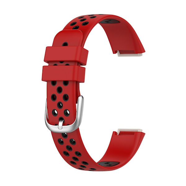 Fitbit Luxe -silikoniranneke red black