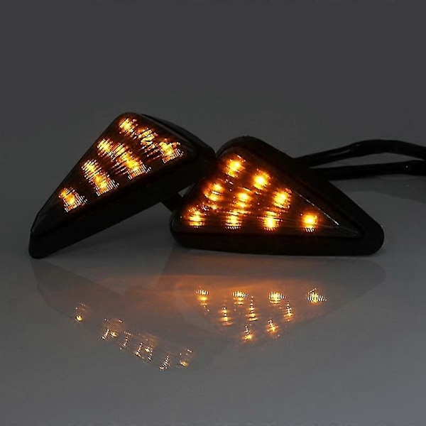 2 stk. Flush Mount Trekantformede LED Blinklys, 12v Motorcykel Blinklys Til