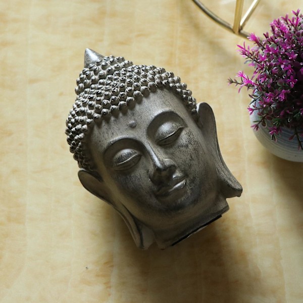 Buddha Hoved Statue til Zen Figurine Fengshui Hjem Dekoration