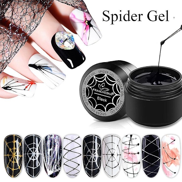 3D Maleri Spider Negle Gel Kreativ Wire Draw Negle Gel Polish Neglekunst Til Manicure a01