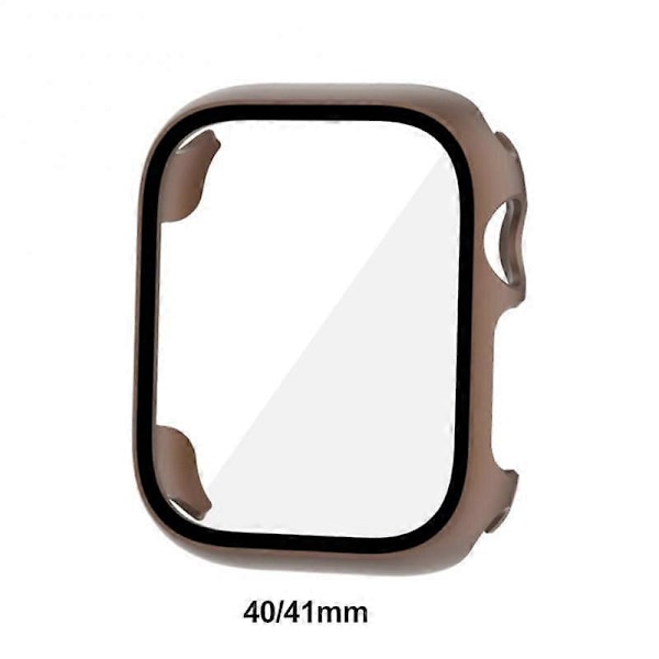 Glas+Fodralsskydd för Apple Watch Serie 8/7 41mm 45mm Stötfångare för IWatch Se654 321 clear