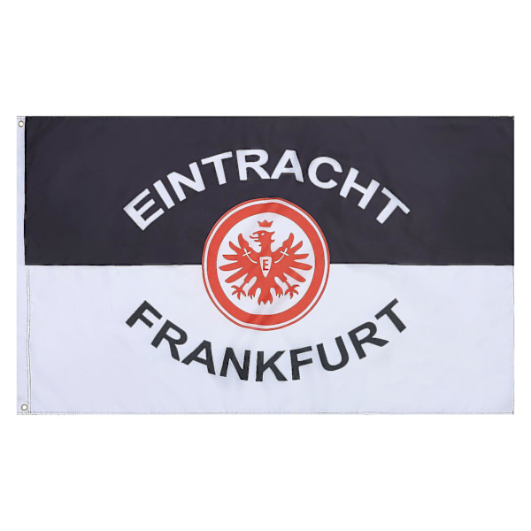 100% NY, Eintracht Frankfurt Flagg Frankfurt Fotballklubb Digitaltrykt Flagg Fotballfans 150 X 90cm / 3 X 5ft a