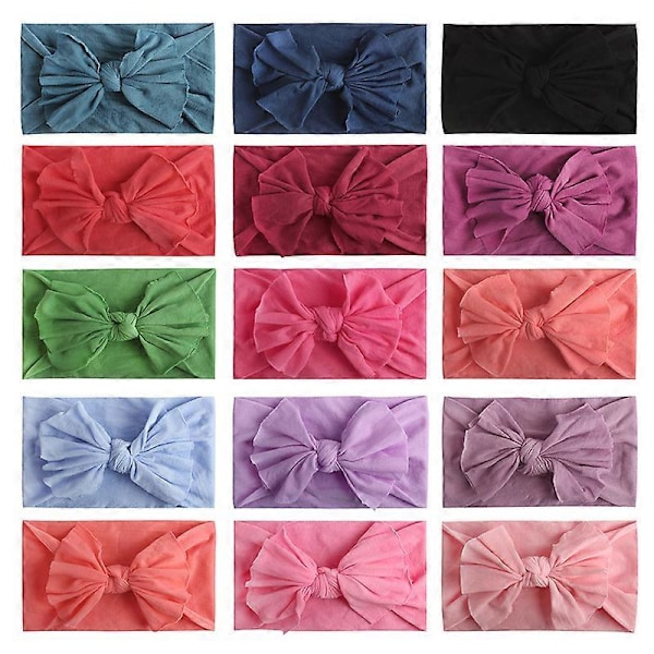 Babykaninhuvudband Elastiskt Rosett Hårband Flickor Rosett Nyfödda Bågar Barn color06
