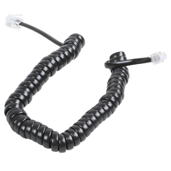 9,3\" Sort RJ9 Telefon Telefon Modem Spiralledning Kabel