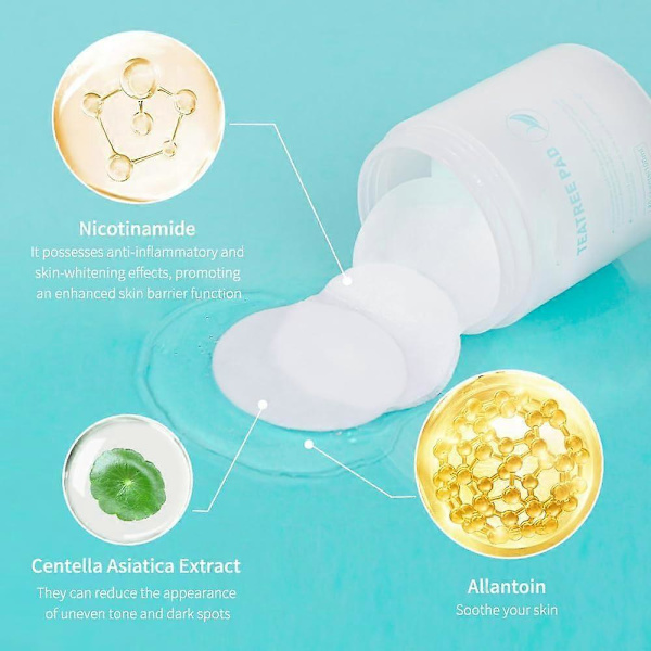 Collagen Toner Pads, Runde Bomulds Toner Pads til Ansigtet, Fugtgivende Opklarende Toner Pads, Hudstrammende & Gendan Elasticitet madecassoside blemish pad