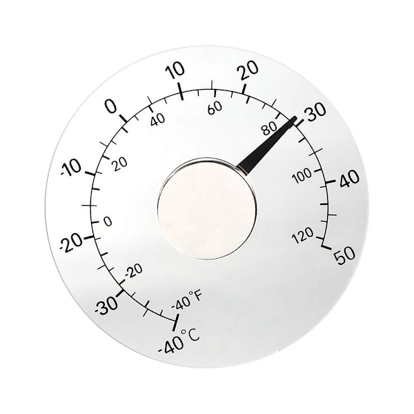 Vægvinduestermometer, indendørs udendørs husholdning transparent temperatur, selvklæbende vinduestermometer, transparent vandtæt pegetemperatur