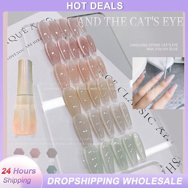 15ml Magnetisk Kristall Cat Eye Gel Nagelfärg Glitter Spar Is Transparent Soak Off b01