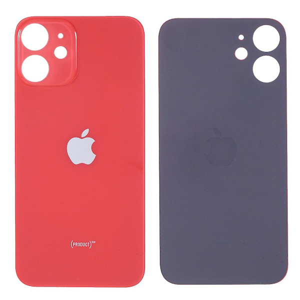 Batterihusdeksel for iPhone 12 - Reparasjonsdel (Stort hull) red
