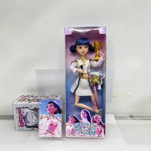 Kpop Devil Hunter Docka - Rumi Mira Zoey Anime Tjej Actionfigur med Ljud Spelar Musikversion e